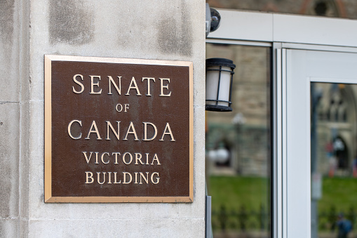 Ottawa, Canada - May 19, 2023: Senate of Canada Victoria Building