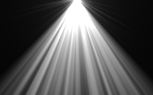 Abstract light black and white tone.Flash light on top.Stage light effect background