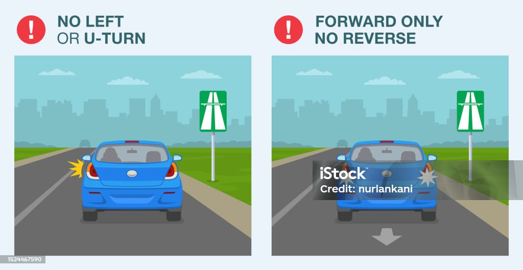 Freeway Safety Safe Driving Tips And Traffic Regulation Rules Driving A Car On Freeway ...