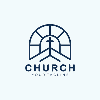 Classic Church Logo Design Vector Illustration Template Idea
