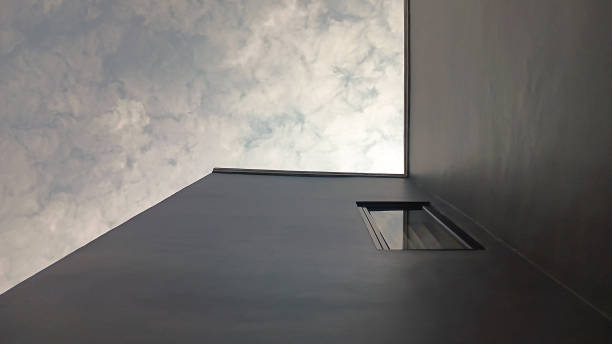 istock Sky view seen from the corner of a tall building 1524473910