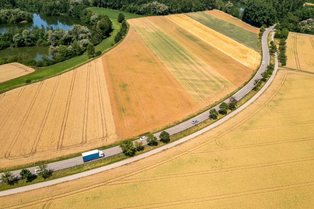 istock Summer landscape with rural road 1524549927