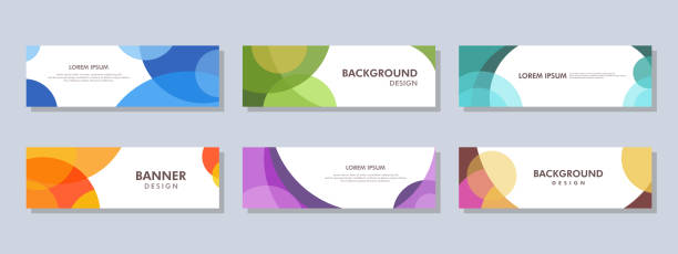 stockillustraties, clipart, cartoons en iconen met abstract banner design web template. - boekenlegger