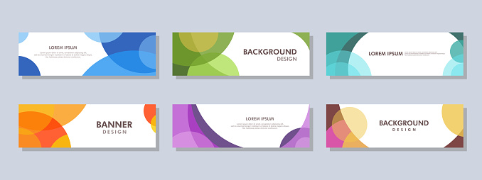 Abstract banner design web template.