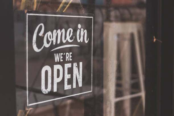 istock Text on vintage black sign 