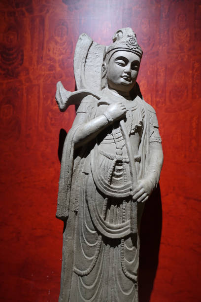 Grottoes with carved Buddha statues, guangyuan, Sichuan， China