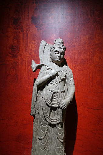 Grottoes with carved Buddha statues, guangyuan, Sichuan， China