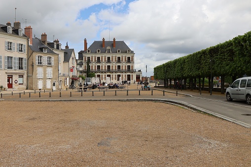 Castle square, city of Blois, department of Loir et Cher, France