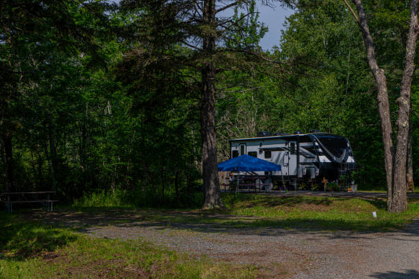 istock Fifth wheel rv trailer 1524774635