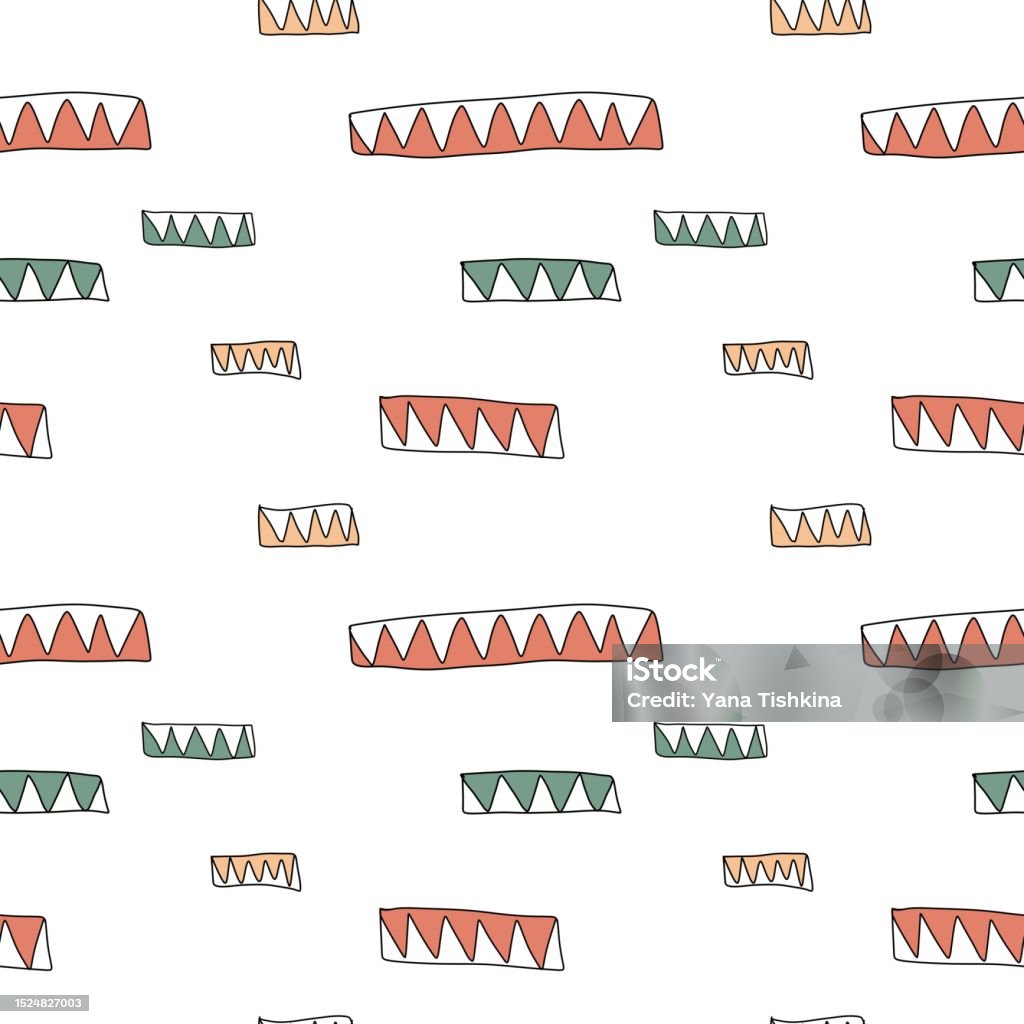 Kid Pattern Triangle Horizontal Triangle Kid Fun Cute Geometry Pattern Stock Illustration ...