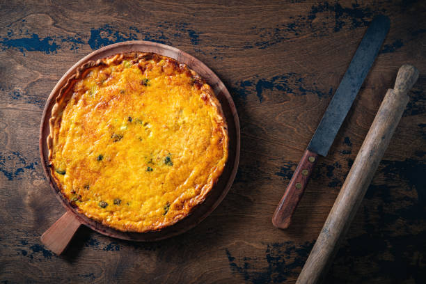 istock Vegetables quiche homemade on wooden rustic table 1524828051