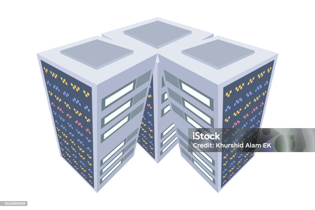Server Room Database System Server Racks Data Protection Internet ...