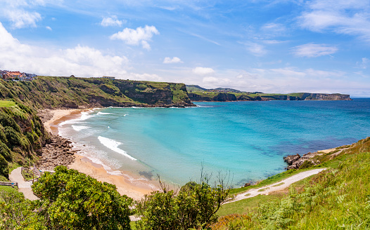 Playa de los Locos beach in Suances of Cantabria in north Spain