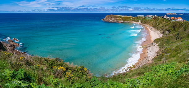 Coastal trail in Costa Quebrada, Cantabria, Spain