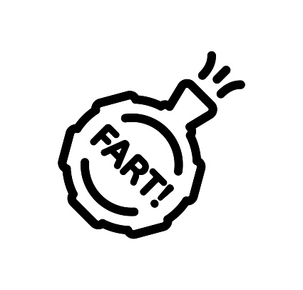 Fart bags linear icon, Vector.