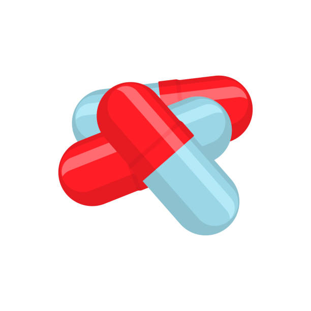 illustrations, cliparts, dessins animés et icônes de illustration vectorielle de capsules médicinales dans un design de style plat - syringe silhouette computer icon icon set