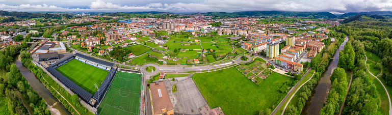 Torrelavega aerial view village in Cantabria of Spain