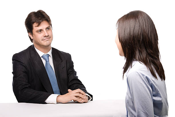 istock Business people talking, isolated 152493193