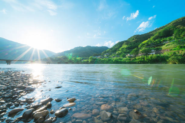 A subsidence bridge over the Shimanto River