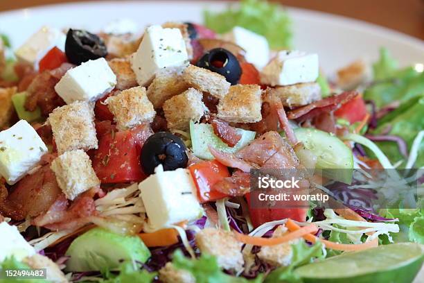 Caesar Salad Stock Photo - Download Image Now - Appetizer, Bread, Carrot