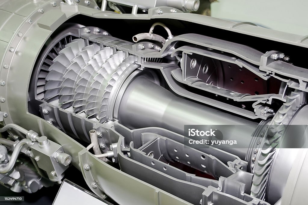 El motor de avión - Foto de stock de Turbina libre de derechos