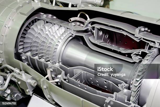 Motore Daeroplano - Fotografie stock e altre immagini di Mezzo di trasporto aereo - Mezzo di trasporto aereo, Turbina, Aereo di linea