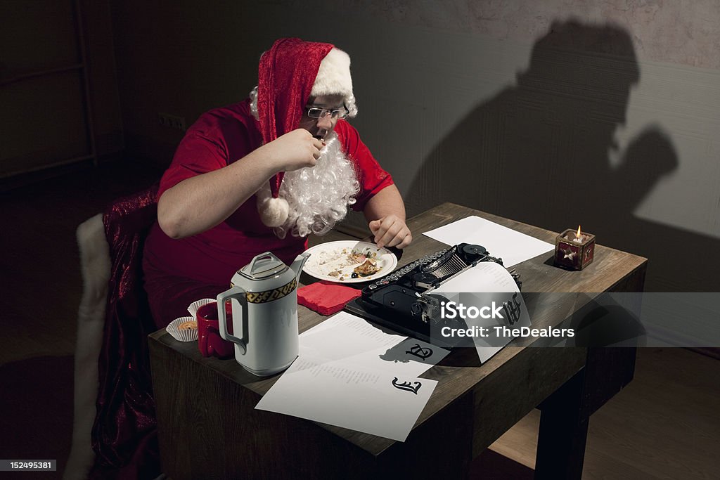 Santa Claus avoir un Dîner escapade - Photo de Assis libre de droits