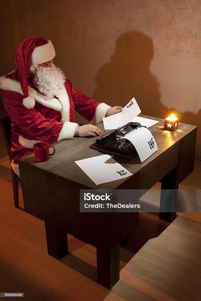 Santa Claus leitura - Royalty-free Adulto Foto de stock