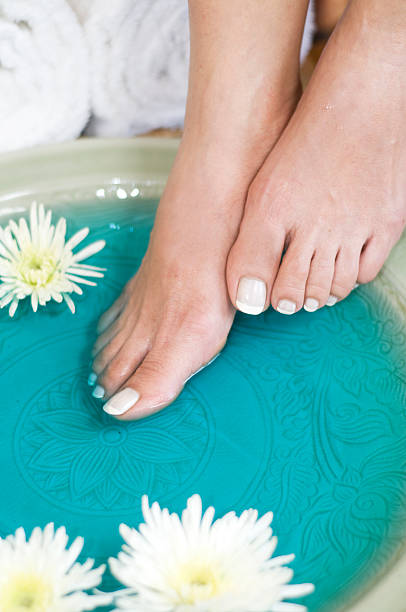 istock Foot bath with herbs and flowers 152495552