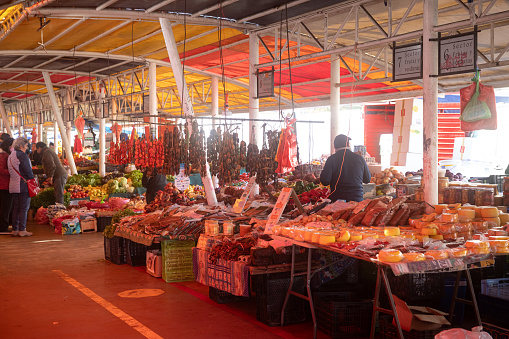 May 19, 2023: Sea market situated in front of the sea in Valdivia, Chile