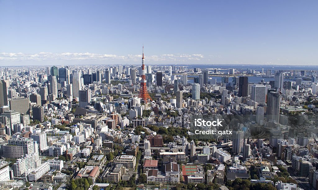 Tokyo Panoramablick auf die Stadt mit ihren berühmten tower - Lizenzfrei Außenaufnahme von Gebäuden Stock-Foto