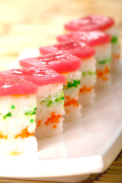 prepared and delicious Salmon sushi
