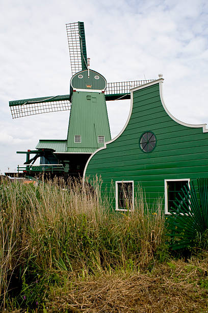 Paltrok mill in Zaanse Schans stock photo