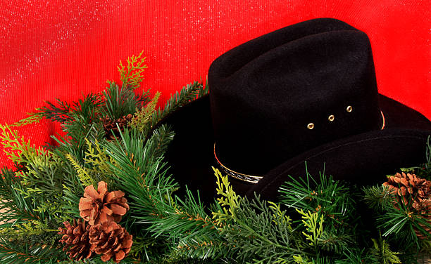 Cowboy Christmas stock photo