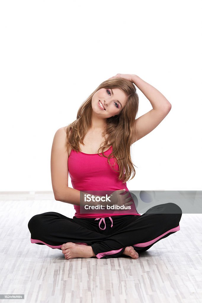 Mulher fazendo exercício fitness - Royalty-free Adulto Foto de stock