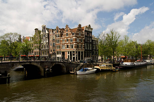 Urban scene of Amsterdam stock photo