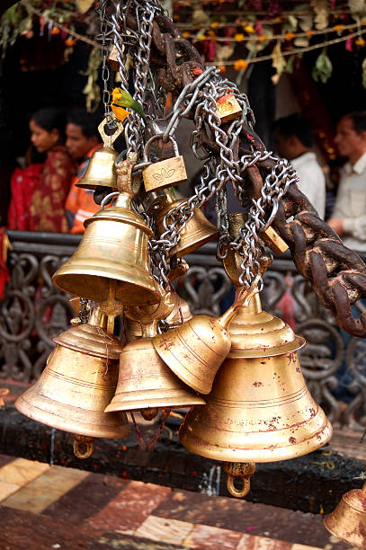 Temple bell stock photo