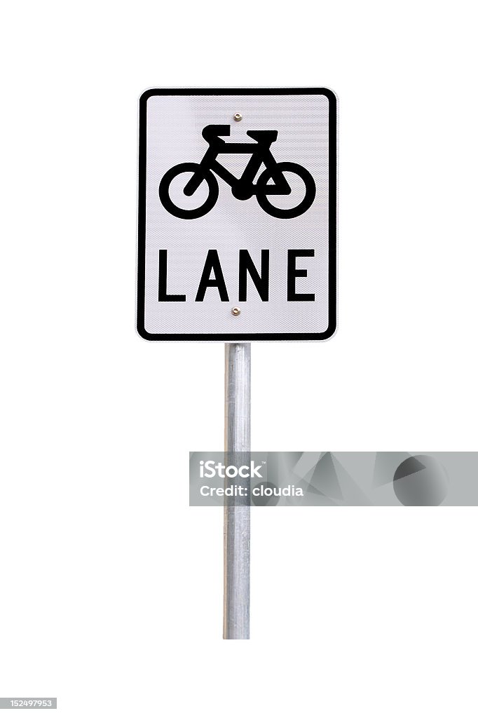 Carril para ciclistas Señal de tráfico-australiano - Foto de stock de Andar en bicicleta libre de derechos