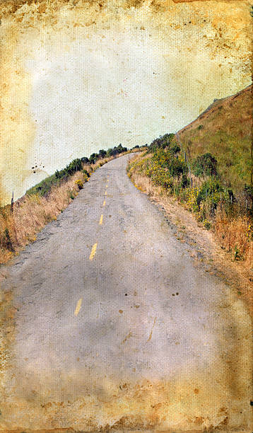 istock Winding Country Road on Grunge background 152498140