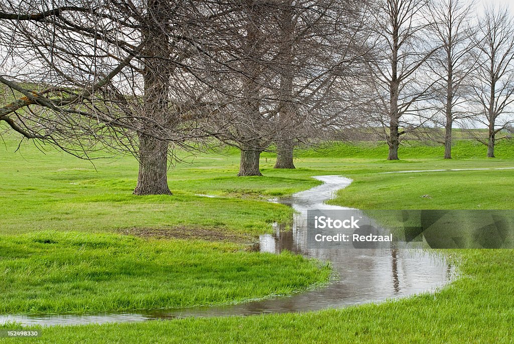 Kleiner Fluss fließt durch Laubwälder Bäumen pasture - Lizenzfrei Australien Stock-Foto