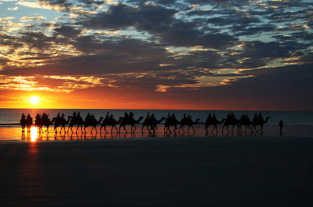 istock Sunset Camel Ride Cable Beach, Broome, North Western Australia 152498470