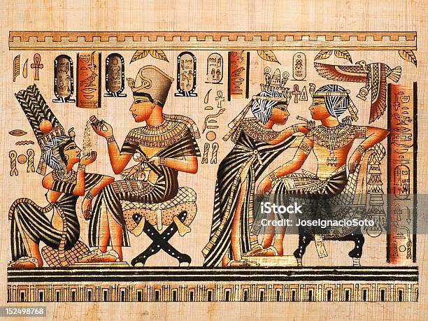 Tutankamon Y Su Esposa Anhksenamon Foto de stock y más banco de imágenes de Cultura egipcia - Cultura egipcia, Egipto, Papiro - Papel