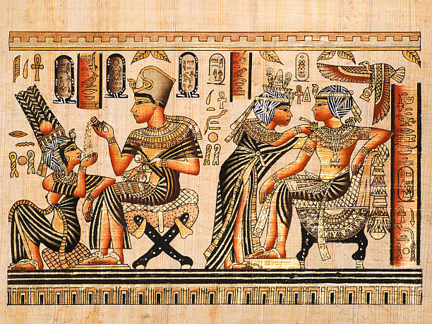 The beautiful interior walls of tomb TT33, showing the painted colourful burial procession.