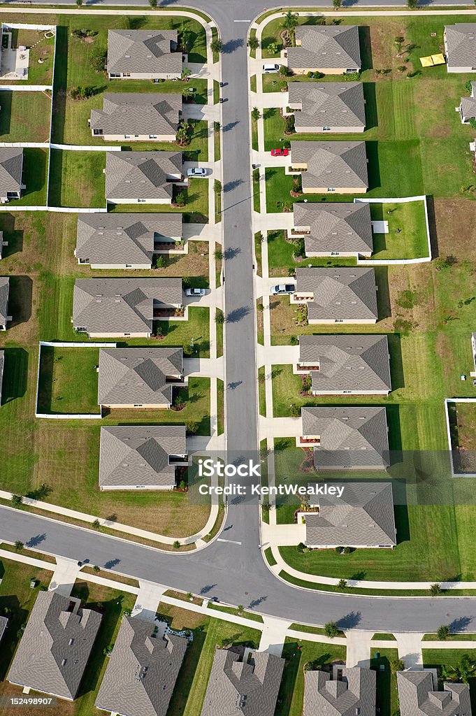 空から見たホーム住宅開発コミュニティ画像 - アメリカ南部のロイヤリティフリーストックフォト