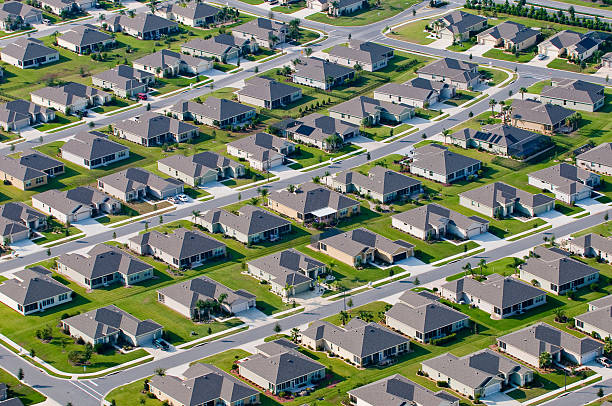 istock Aerial home housing development community images 152498954