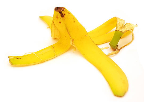 Banana peel stock photo