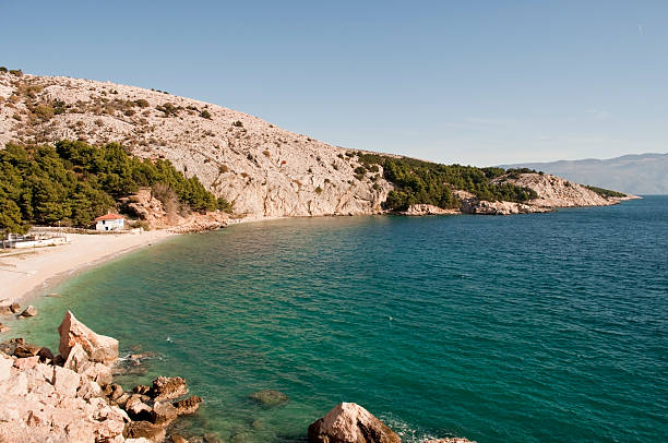 istock Beautiful beach with a house near sea 152499190