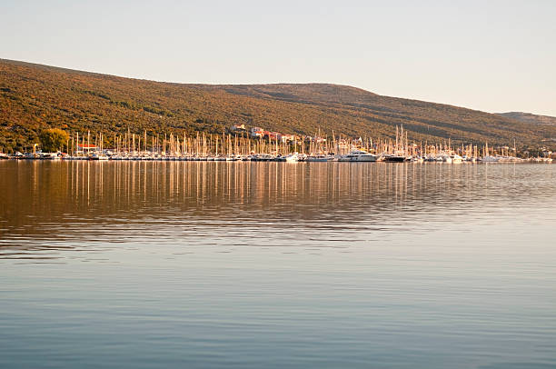 Adriatic marina landscape stock photo