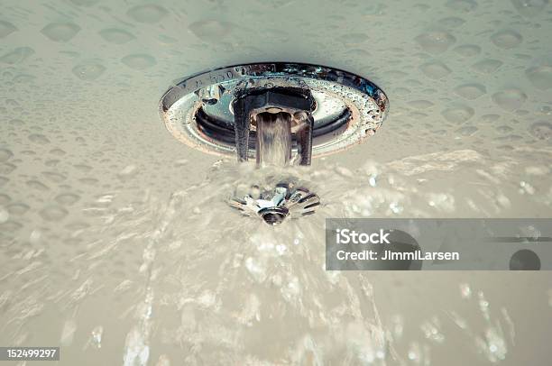 Sprinkler Sprinkling Stock Photo - Download Image Now - Fire Sprinkler, Water, Indoors