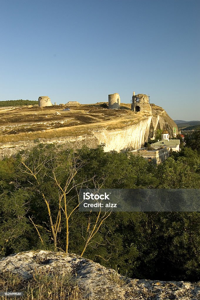 Kalamita Fortress Emergence Kalamita refers to a VI. Probably, the fortress was erected to protect the trade routes that led from the steppe part of Crimea in the Chersonese. Ancient Stock Photo